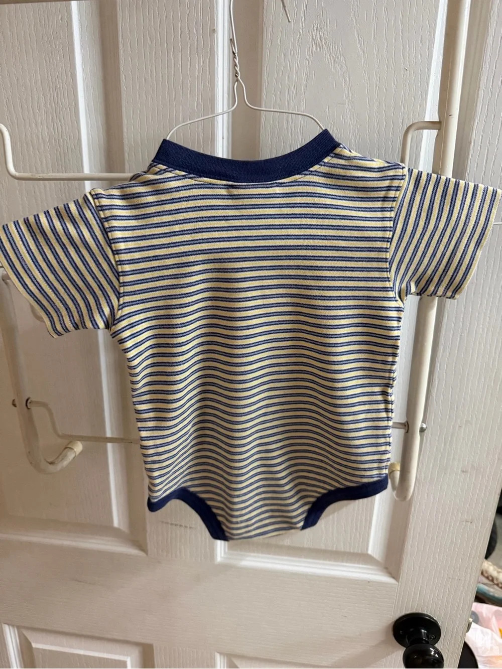 Carters vintage Y2K striped onesie with snap shoulder